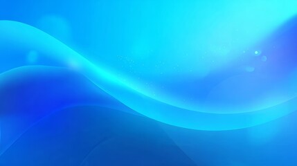 Fototapeta premium Blue abstract background with smooth curved waves, soft gradient layers, glowing light effects creating a modern design suitable for technology, business, digital concepts in creative graphic layouts