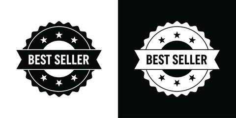 Best seller badge label vector design