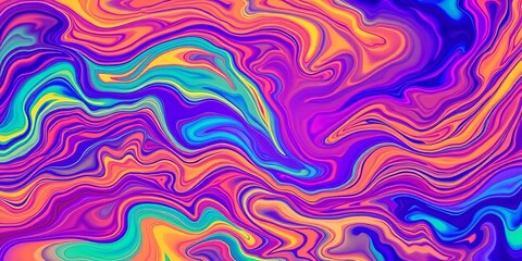 Swirling vibrant hues, fluid shapes, abstract art,  luminous,  energy