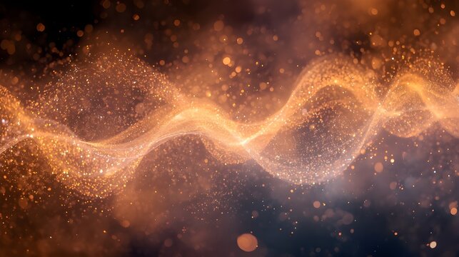 Soft glowing dust sparkle shimmer light trail under radiant motion design. - Powered by Adobe