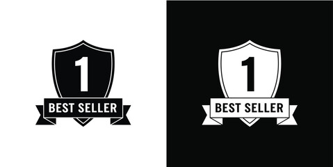Number 1 best seller shield badge vector