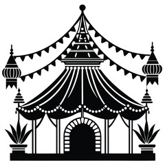 Fototapeta premium vector illustration of a park