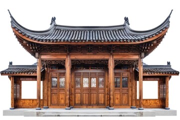 Fototapeta premium Wooden building architecture housing house.