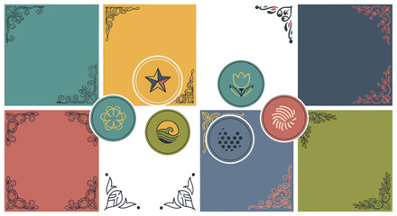 Decorative corners and emblems A curated collection of elegant vector graphics for design projects
