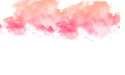 Pink cloud effect on transparent background