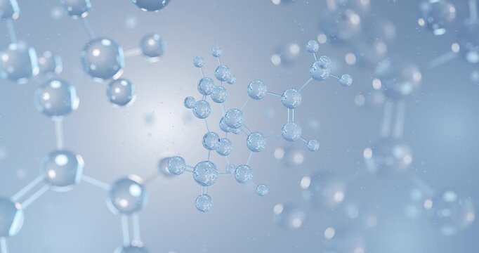 Sulfamethoxazole rotating 3D model of antibacterial, seamless looped video
