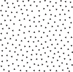 Minimalist black triangles scattered seamless pattern design art isolated on transparent background, isolated on white background, Vector, illustration