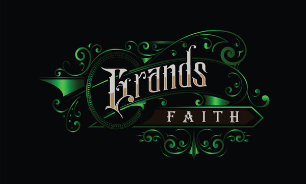GRANDS FAITH lettering custom style design