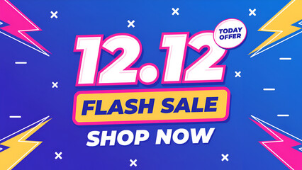 12.12 Shopping Day Banner Template design special offer discount, Shopping day banner template stock illustration, Abstract, Advertisement, Alphabet, Business, Buying