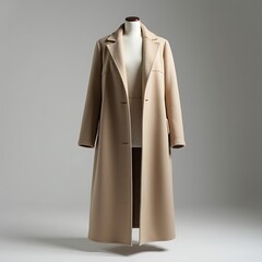 Mannequin in an elegant fur coat displaying fashion apparel