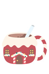 Christmas mug in the shape of a house