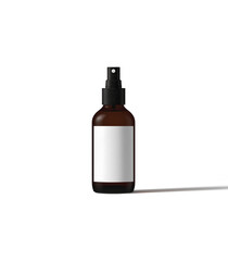Elegant brown bottle with blank label for showcasing your brand and product design