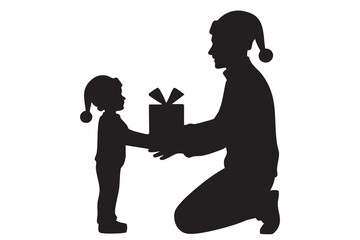 Christmas Family Silhouette Vector Collection