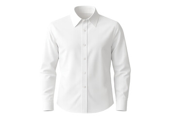 Elegant white women's dress shirt isolated on a transparent background, professional attire