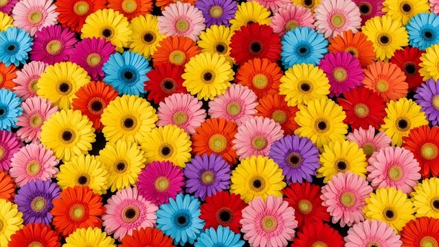 Vibrant and colorful gerbera daisy flower background texture - Powered by Adobe