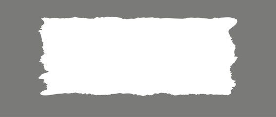 Torn paper frame background. White blank sheet wallpaper with jagged edges. Ripped grunge element bundle for poster, text box, banner. Eps10