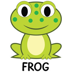 Animal Mascot Design Adorable Cartoon Frog Graphic