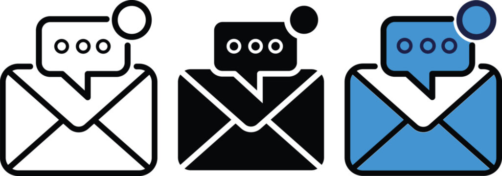Envelopes mail symbol combined with a headset overlay represents helpdesk emails support tickets and customer service