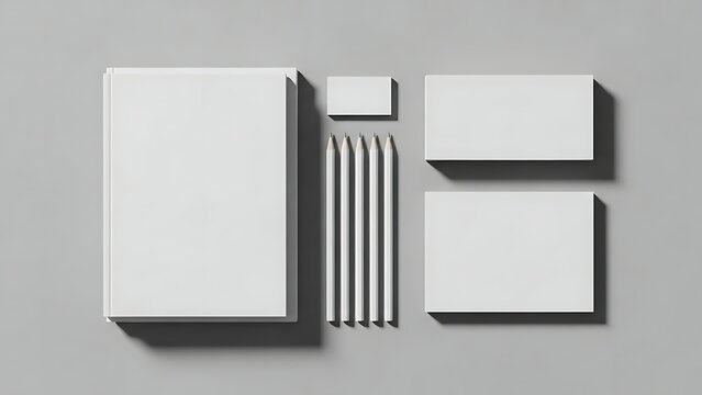 Minimalist Stationery Mockup with Clean and Modern Design.
