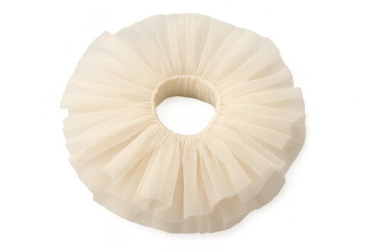 Elegant beige tutu skirt isolated on transparent background, beautiful design - Powered by Adobe