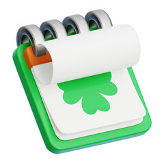 Saint Patrick Day Calendar 3d Illustration