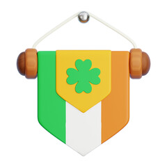 Saint Patrick Flag Decoration 3d Illustration