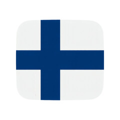 Obraz premium Finland flag emblem, showcasing Finnish national identity and pride, perfect for patriotic designs and cultural representations