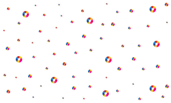 Vibrant Floating Gradient Spheres on White. Modern colorful bubble-style abstract gradient circles suitable for digital backgrounds, banners, and creative design projects