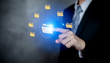 High-End Workspace with Gesture-Managed Virtual Documents