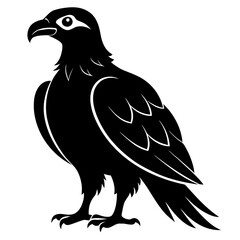 Buzzard vector clean black silhouette design white background