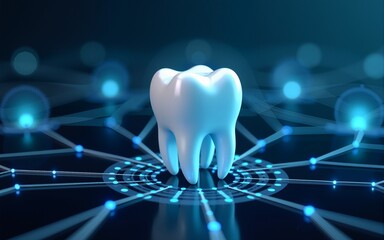 Connected Tooth in a Network. High quality