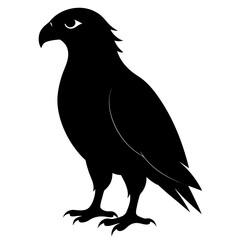 Buzzard vector clean black silhouette design white background