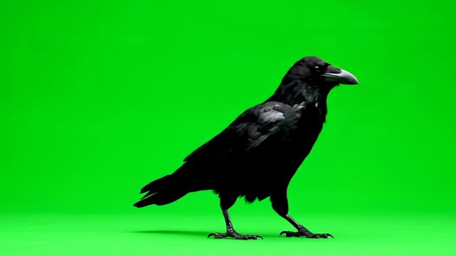 crow on a white background