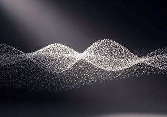 Subtle waveplate pattern created by floating magnetic dust with metallic shimmer.