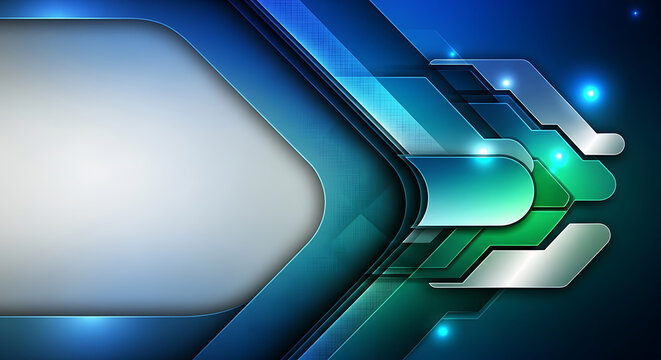 Futuristic Geometric Shapes with Blue and Green Gradients and Lights abstract Full HD 4K Video Download 2025 2026