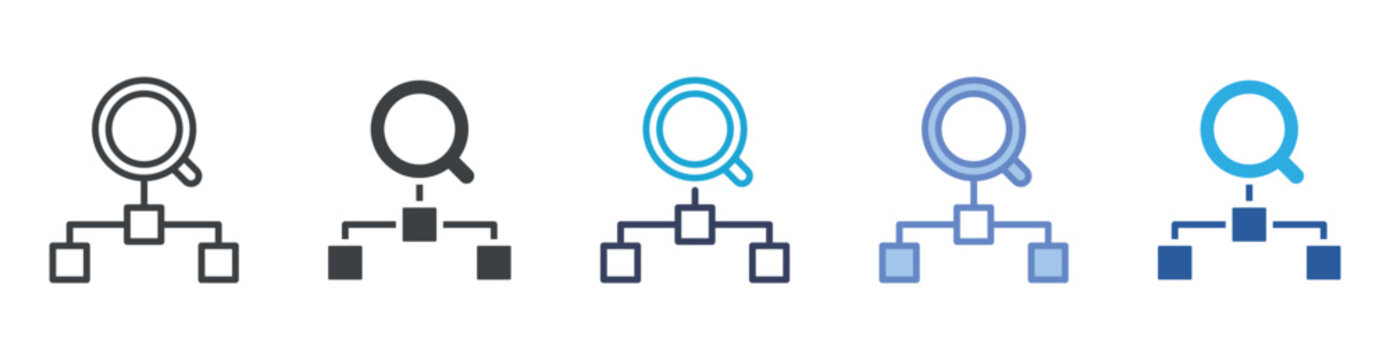 Tracking icon set multiple style collection