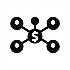 Team Network Icon | Connected People Symbol | Business Connection Logo