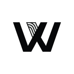 WI Letters 3D Effect Modern Logo Design