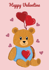 teddy bear with hearts