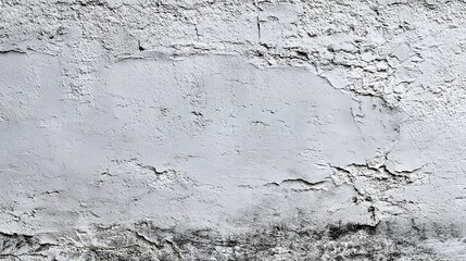 Obraz premium Weathered Whispers: Cracked White Wall Texture & Vintage Charm