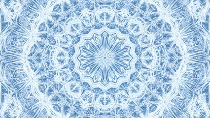Frozen Ice Crystal Mandala Pattern