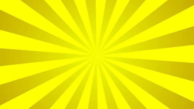Royalty high-quality best stock footage cartoon sunburst pattern yellow color background animation. 4k video.