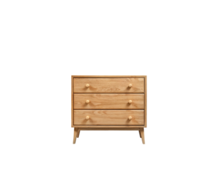 Modern Light Wood Three-Drawer Dresser with Tapered Legs