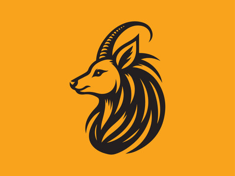 Serow vector silhouette 