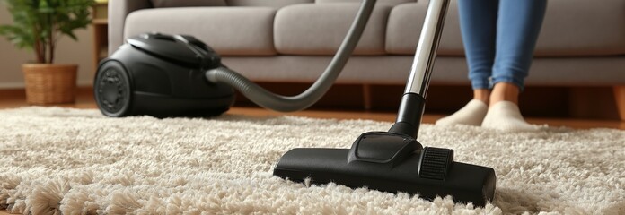 A female vacuum cleaner