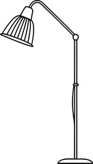 Obraz premium Adjustable Floor Lamp Line Art