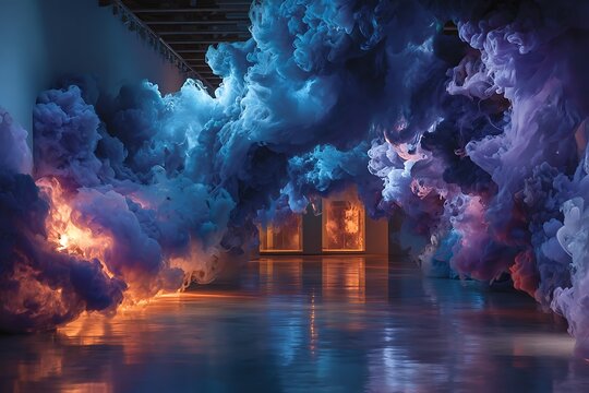 Abstract colorful smoke design artwork high resolution picture