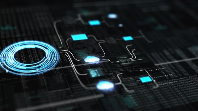 High‑detail digital workspace depicting interconnected cloud nodes, glowing system lines and layered code structures that illustrate modern data flow, cloud infrastructure