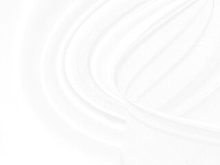 Clean soft fabric woven beautiful abstract smooth curve shape decorative fashion textile white background