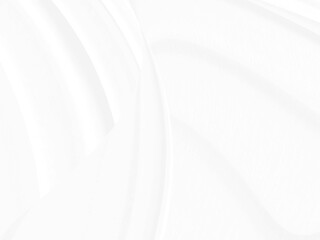 Clean soft white fabric woven abstract smooth curve shape decorative fashion textile background
